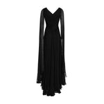Load image into Gallery viewer, Hand -pleated long sleeves Georgette chiffon gown