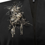 Load image into Gallery viewer, Satin Duchess Jacket With Embroidered Brooch