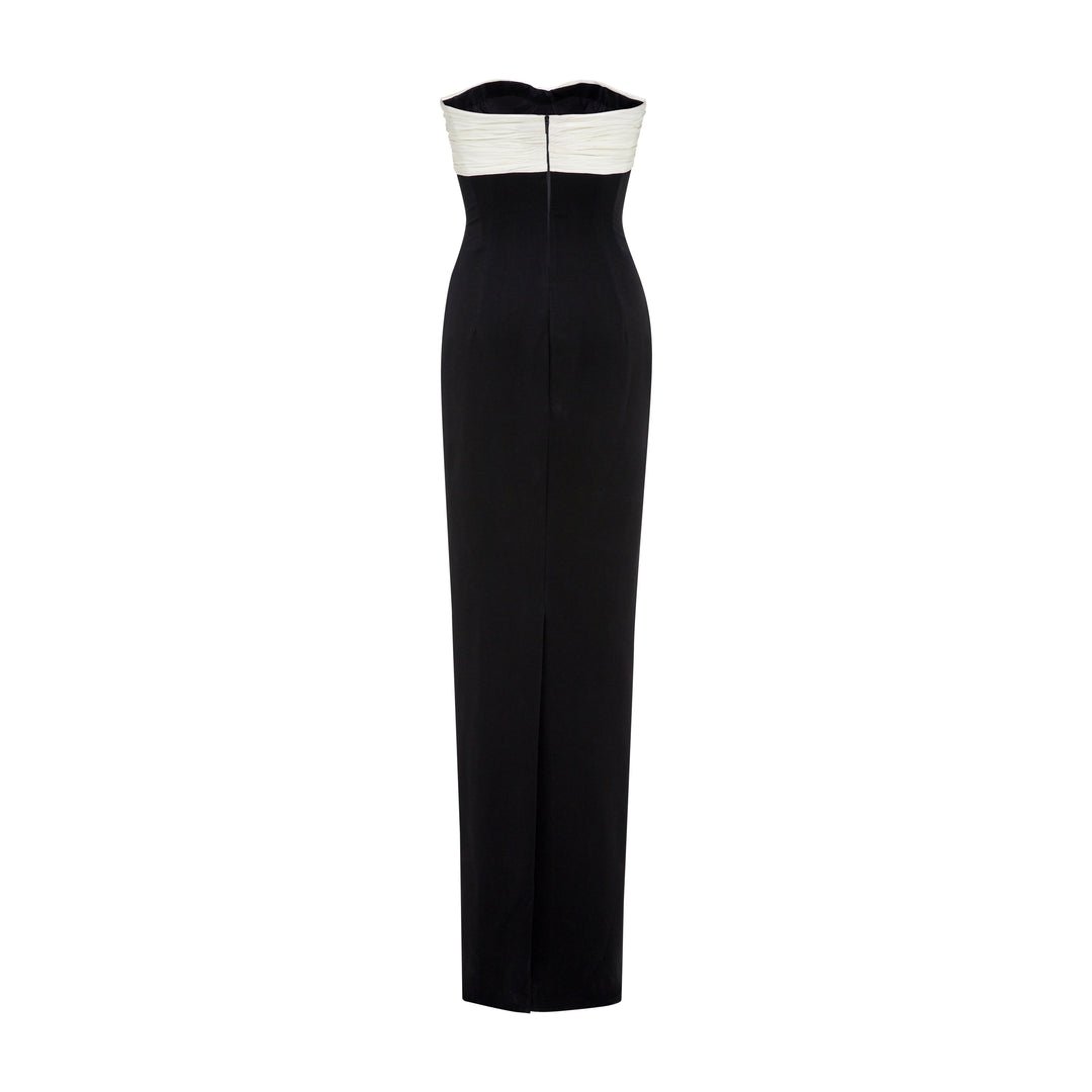 Pleated Silk Crepe Gown