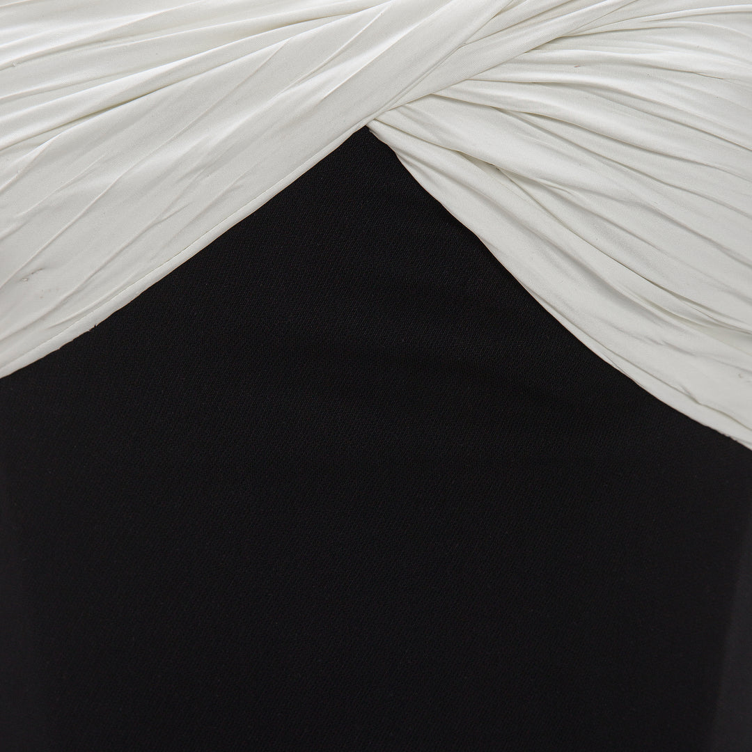 Pleated Silk Crepe Gown