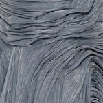 Load image into Gallery viewer, One shoulder hand pleated draped chiffon with slit and cape