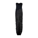 Load image into Gallery viewer, Strapless hand pleated draped taftah dress