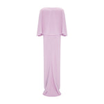 Load image into Gallery viewer, Floral Appliqued Crepe Cape Gown