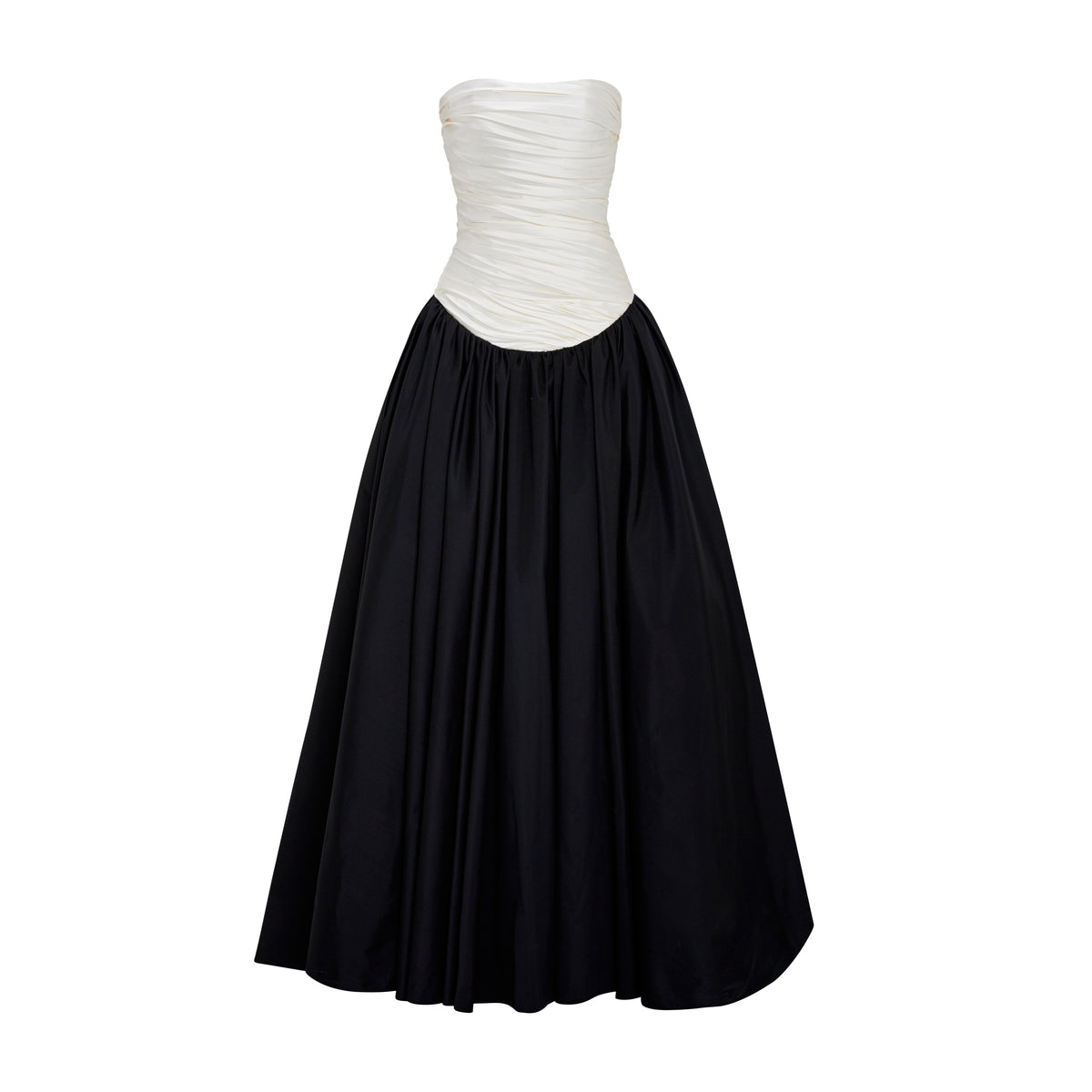 Dropped Waist Mikado-Taffeta Gown Black / 40 Dropped Waist Mikado-Taffeta Gown Black / 40