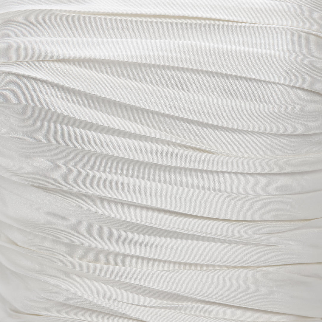 Dropped Waist Mikado-Taffeta Gown