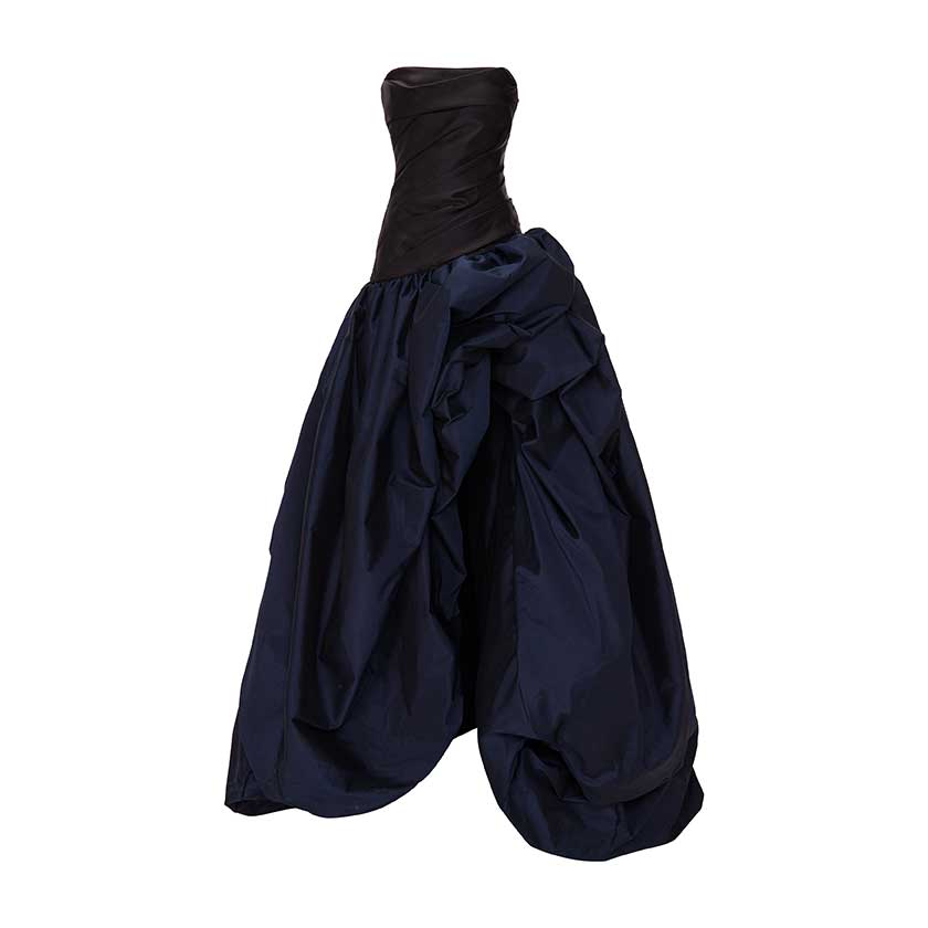 MIKADO AND TAFFETA SKIRT GOWN