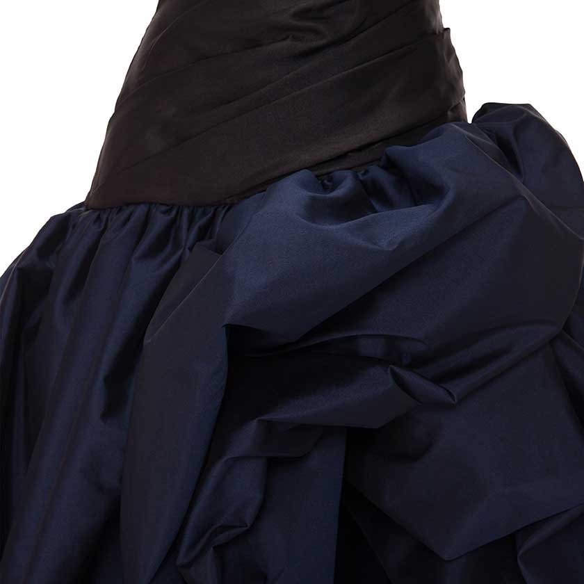 MIKADO AND TAFFETA SKIRT GOWN
