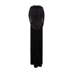 Load image into Gallery viewer, HAND-PLEATED SILK FABRIC AND CREPE SKIRT WITH A DETACHABLE CAPE