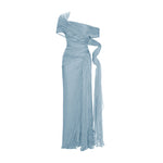 Load image into Gallery viewer, OFF-SHOULDER HAND-PLEATED CHIFFON
