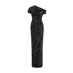Load image into Gallery viewer, TIWSTED SEQUINED WITH ONE SHOULDER GOWN