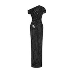 Load image into Gallery viewer, TIWSTED SEQUINED WITH ONE SHOULDER GOWN