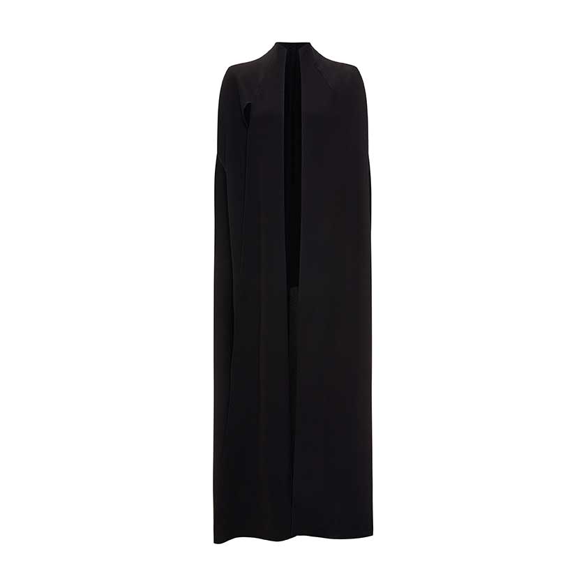 SIDE OPEN CREPE CAPE