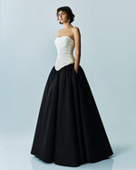 Load image into Gallery viewer, Dropped Waist Mikado-Taffeta Gown