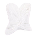 Load image into Gallery viewer, Strapless draped Satin - like Corset