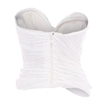 Load image into Gallery viewer, Strapless draped Satin - like Corset