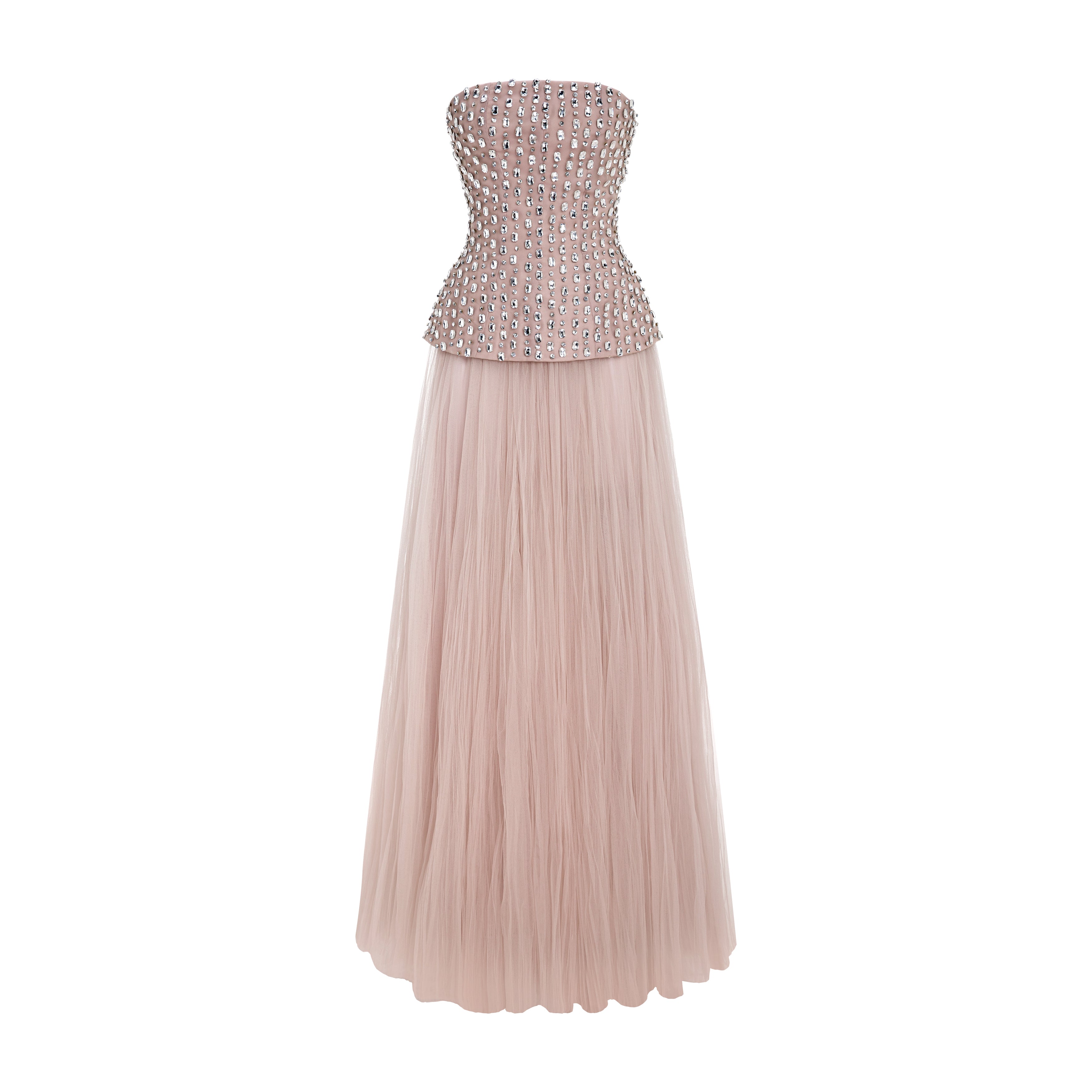 Crystal-Embellished Stone Laced Top – marmar halim