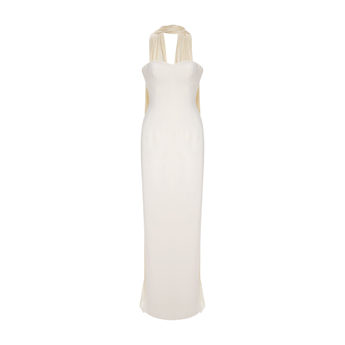 Chiffon Scarf Crepe Maxi Dress – MARMAR HALIM FASHION DESIGN LLC