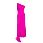 Load image into Gallery viewer, Single-Shoulder Pleated Sash Dress