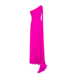 Load image into Gallery viewer, Single-Shoulder Pleated Sash Dress