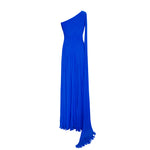 Load image into Gallery viewer, Single-Shoulder Pleated Sash Dress