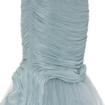 Load image into Gallery viewer, OFF SHOULDER FISHCUT PLEATED ROSEYA DRESS WITH PLEATED TULLE