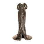 Load image into Gallery viewer, Off shoulder draped Satin- like gown with slit