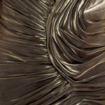 Load image into Gallery viewer, Off shoulder draped Satin- like gown with slit