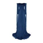 Load image into Gallery viewer, RUCHED GEORGETTE CHIFFON WITH LONG SLEEVE