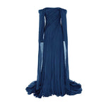 Load image into Gallery viewer, RUCHED GEORGETTE CHIFFON WITH LONG SLEEVE