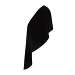 Load image into Gallery viewer, CREPE CAPE WITH EMBROIDERED BROCHE