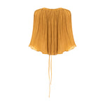 Load image into Gallery viewer, Strapless Pleated Silk Dress And Detachable Cape