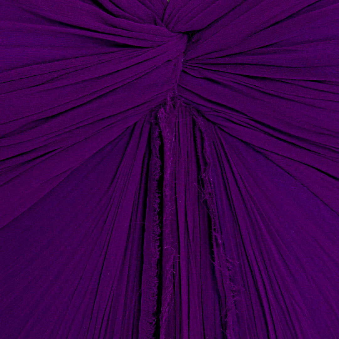 Hand pleated long sleeves silk georgette gown MARMAR HALIM FASHION DESIGN LLC Hand pleated long sleeves silk georgette gown MARMAR HALIM FASHION DESIGN LLC