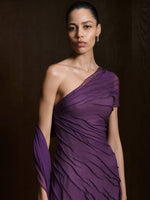 Load image into Gallery viewer, One Shoulder Chiffon Georgette Dress