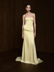 Strapless Satin Dress