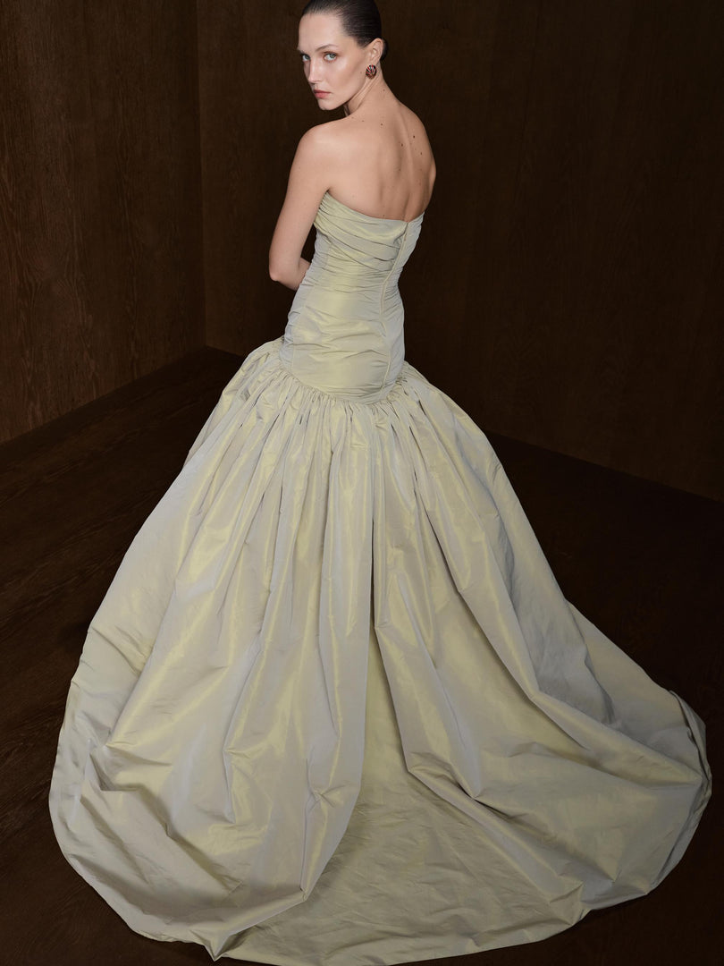 Strapless Taffeta Dress