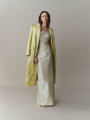 Satin Duchess Jacket With Embroidered Detail