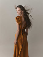 Load image into Gallery viewer, Asymmetrical Satin Dress