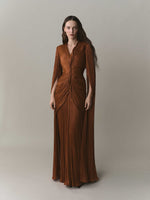 Load image into Gallery viewer, Pleated Silk Dress