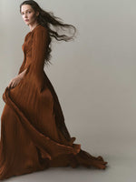 Load image into Gallery viewer, Pleated Silk Dress