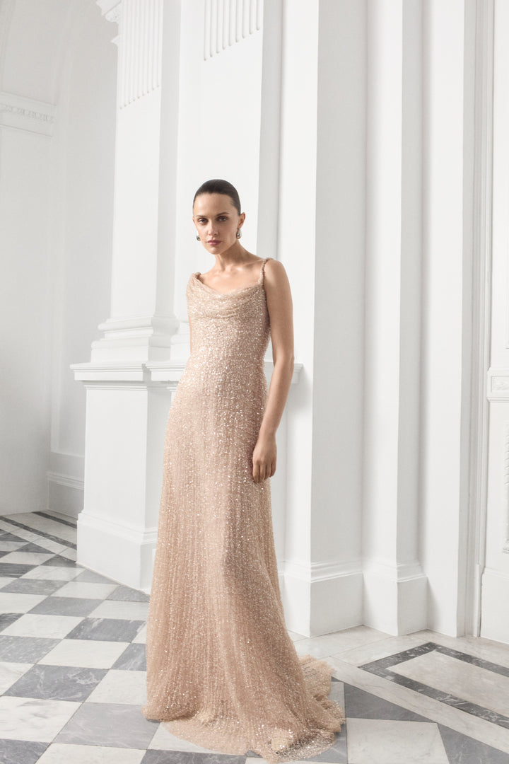 Asymmetrical Embroidered Dress