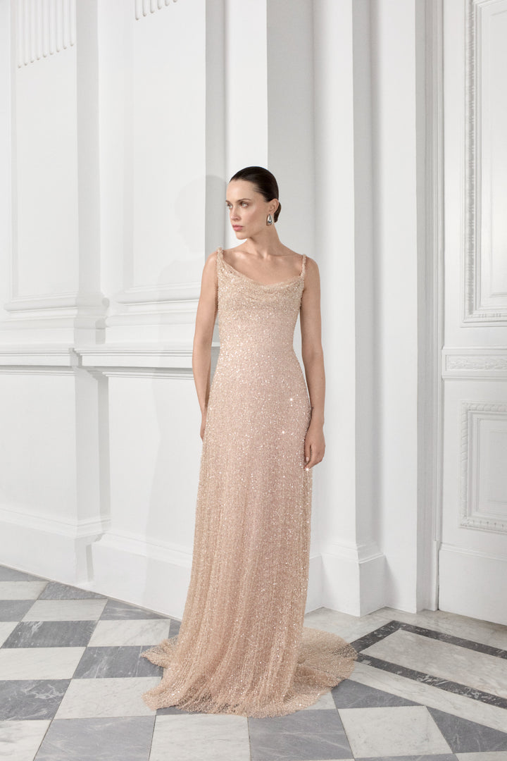 Asymmetrical Embroidered Dress