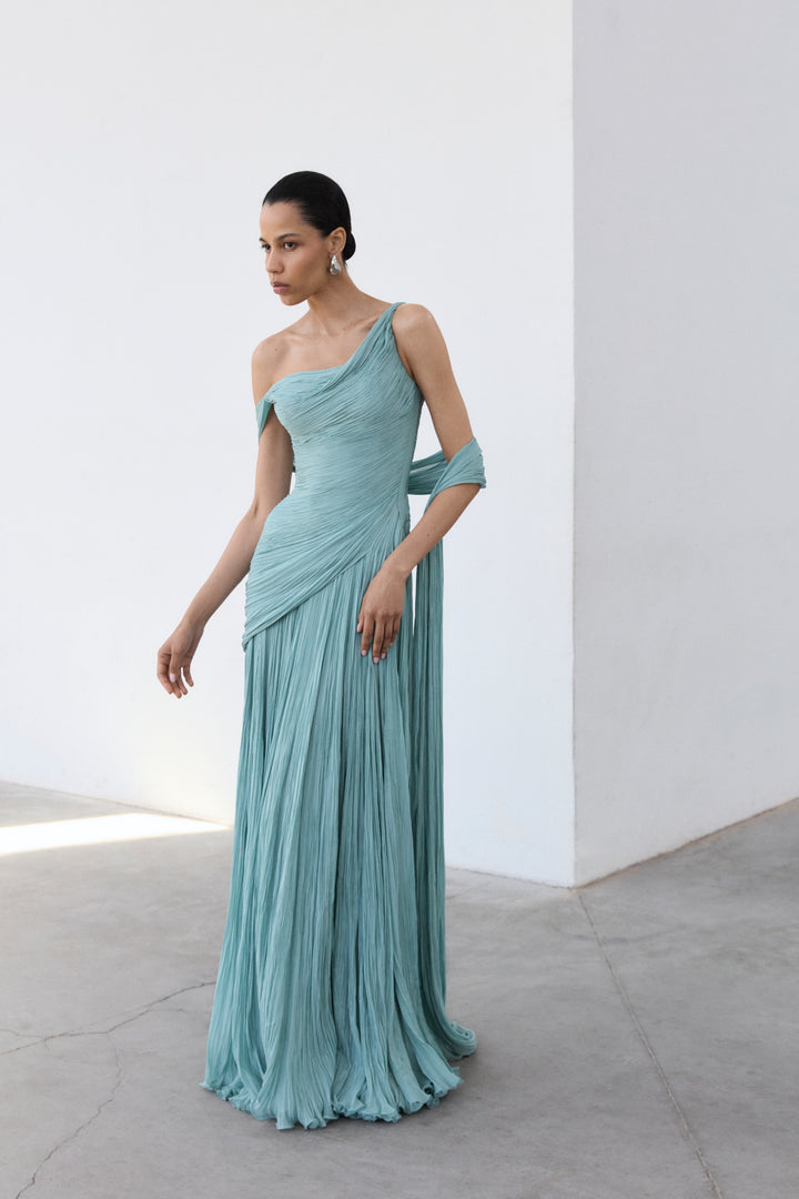 Asymmetrical Chiffon Dress