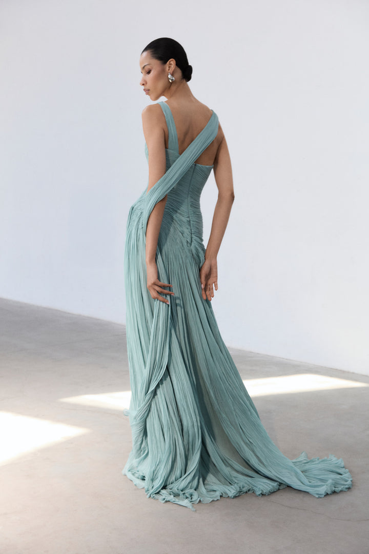 Asymmetrical Chiffon Dress