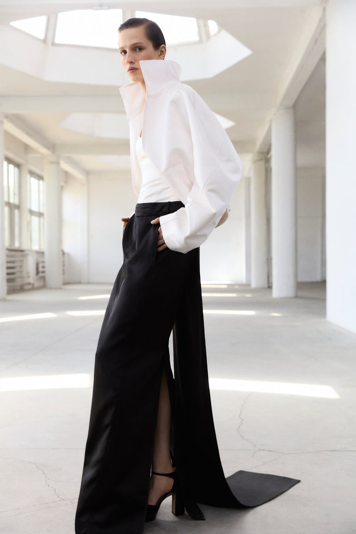 Satin Dress Styled With Satin Jacket