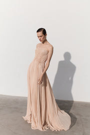 Strapless Chiffon Dress