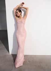 Hand Pleated Silk Dress