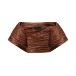 Load image into Gallery viewer, Strapless Pleated Jacquard Lurex Dress With Over Skirt And Cape