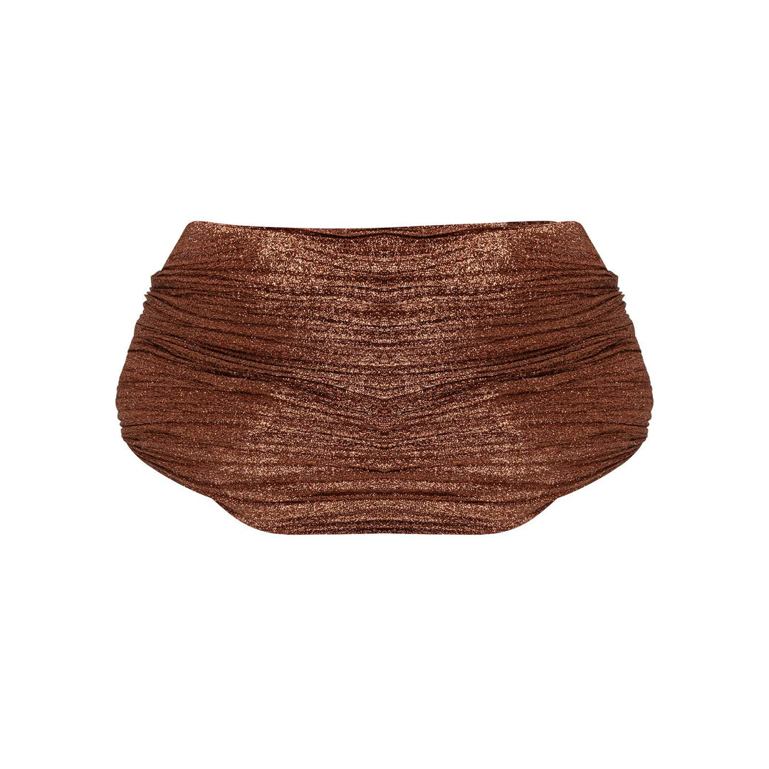 Strapless Pleated Jacquard Lurex Dress With Over Skirt And Cape