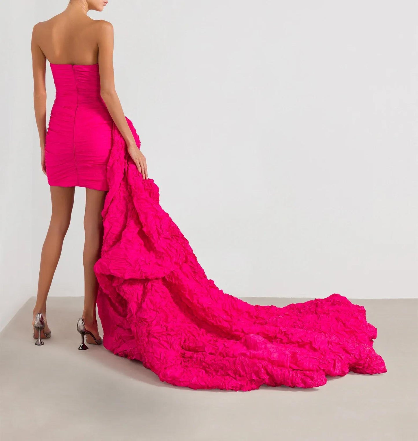 Crushed Taffeta Couture Dress
