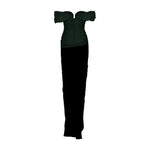 Load image into Gallery viewer, Off Shoulder hand pleated mikado top and hand pleated Taffeta skirt
